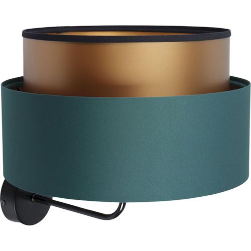 Applique Murale Satin Vert Bouteille Intérieur Cuivre Élégant