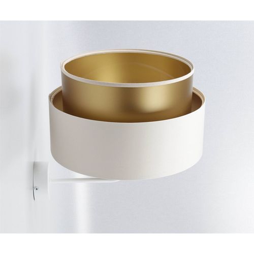 Applique Murale Satin Crème Intérieur Doré Effet Lumineux