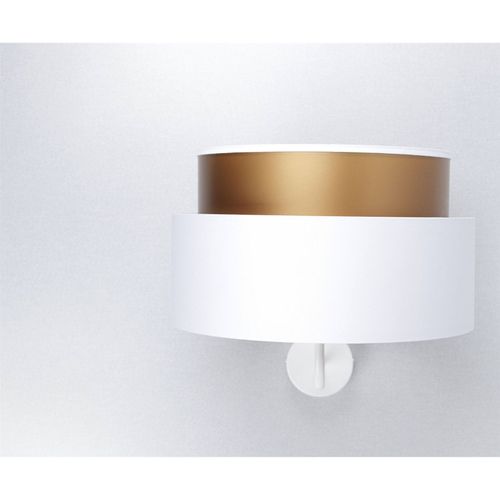 Applique Murale Design Blanc Satiné Effet Cuivre Intérieur Élégant