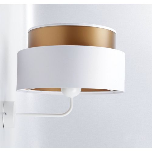 Applique Murale Design Blanc Satiné Effet Cuivre Intérieur Élégant