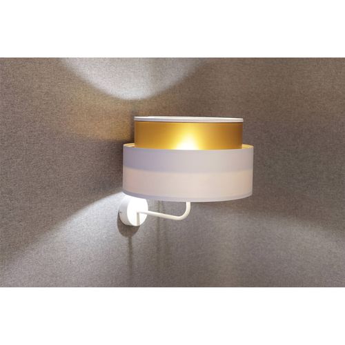 Applique Murale Design Blanc Satiné Effet Cuivre Intérieur Élégant