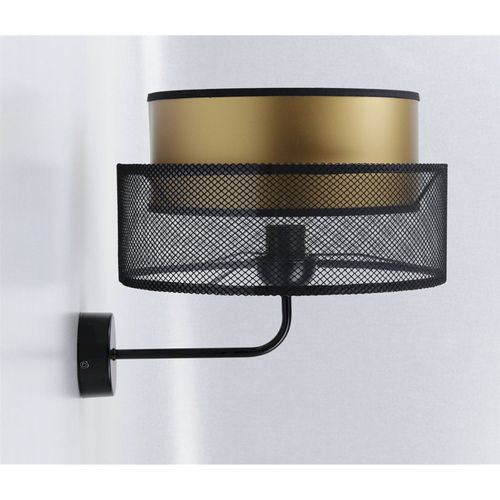 Applique Murale Élégante Effet Doré Intérieur Noir Mat