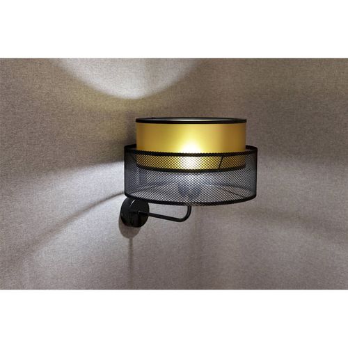 Applique Murale Élégante Effet Doré Intérieur Noir Mat