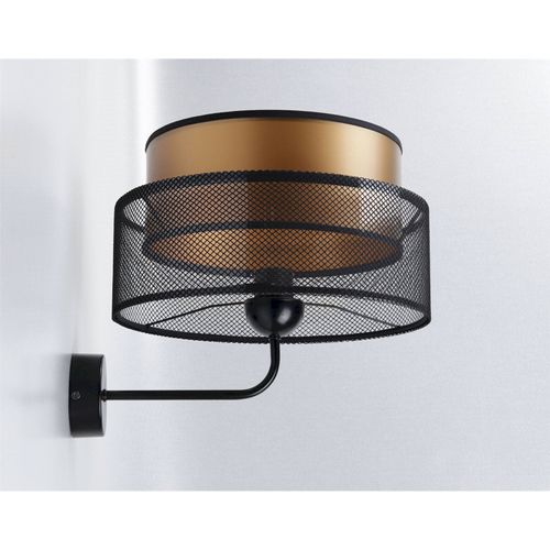 Applique Design Noir Et Cuivre Effet Lumineux Élégant Pour Salon