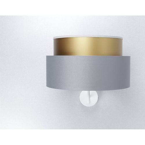 Applique Murale Design Satin Gris Doré Effet Lumineux Élégant