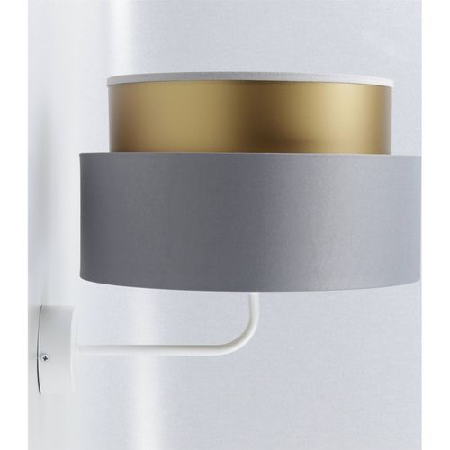 Applique Murale Design Satin Gris Doré Effet Lumineux Élégant