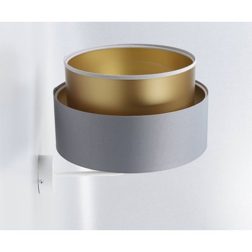 Applique Murale Design Satin Gris Doré Effet Lumineux Élégant