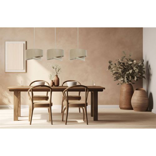 Suspension Boho En Jute Et Lin Style Naturel Réglable