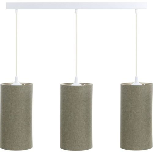 Suspension Boho Élégant Tissu Crème Ajustable Ambiance Chaleureuse