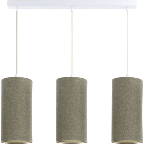 Suspension Boho Élégant Tissu Crème Ajustable Ambiance Chaleureuse