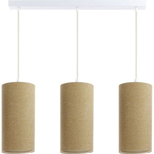 Suspension Boho Élégant En Tissu Crème Hauteur Ajustable
