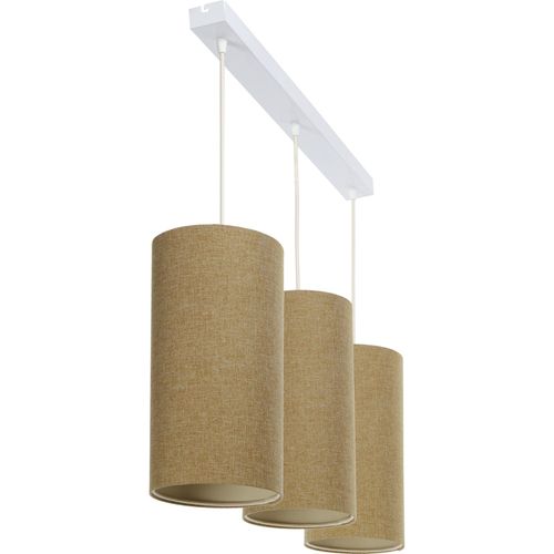 Suspension Boho Élégant En Tissu Crème Hauteur Ajustable