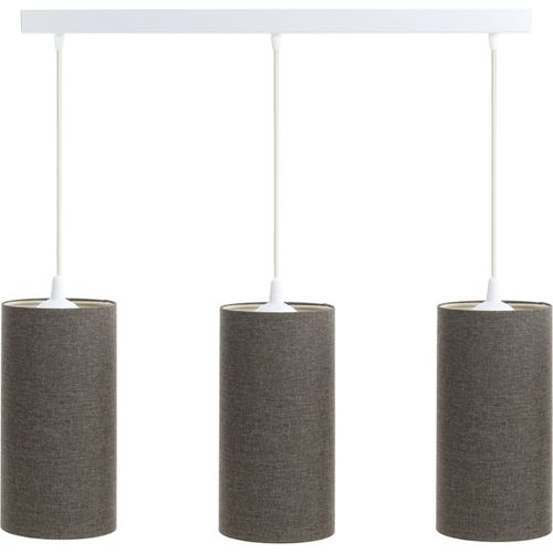 Suspension Boho Élégant Tissu Beige Lumière Chaleureuse Réglable