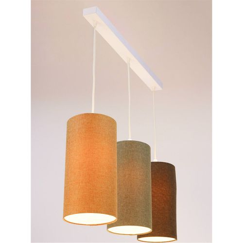 Suspension Boho Élégant Tissu Structuré Réglable Ambiance Chaleureuse