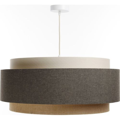 Suspension Boho Élégant En Tissu Crème Pour Salon Ou Chambre