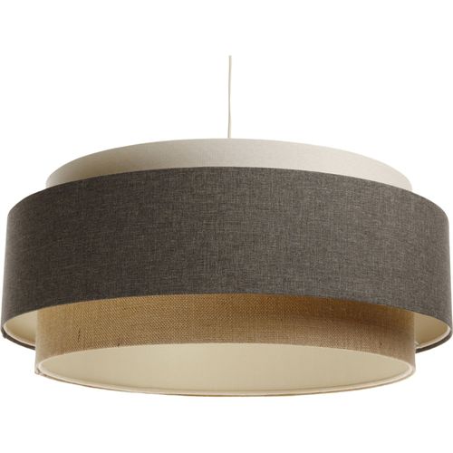 Suspension Boho Élégant En Tissu Crème Pour Salon Ou Chambre