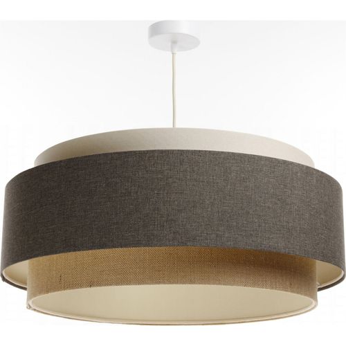 Suspension Boho Élégant En Tissu Crème Pour Salon Ou Chambre