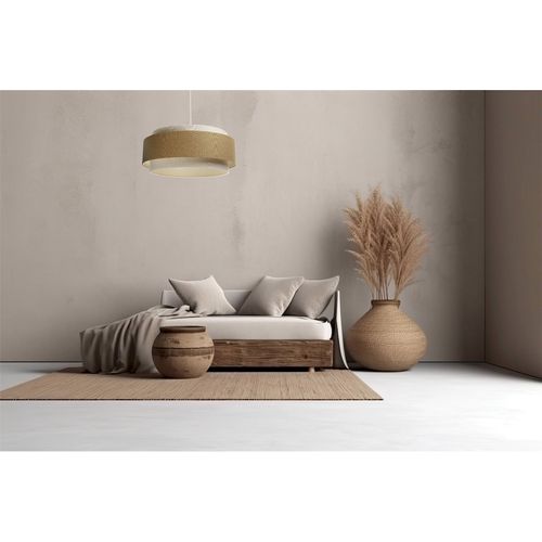 Suspension Boho Élégant En Tissu Structuré Pour Salon Cosy