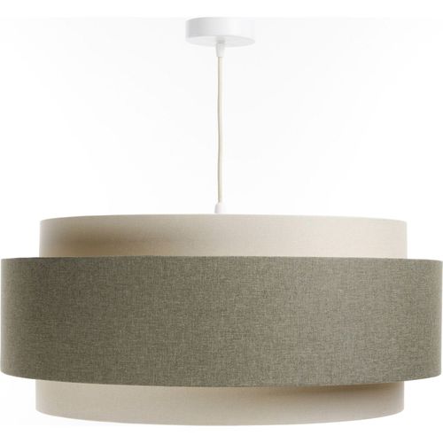 Suspension Boho Élégant Tissu Beige Lumière Douce Réglable