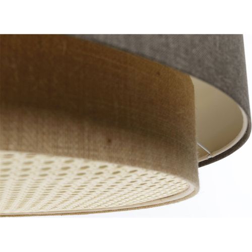 Suspension Boho Élégant En Tissu Et Rotin Ambiance Chaleureuse