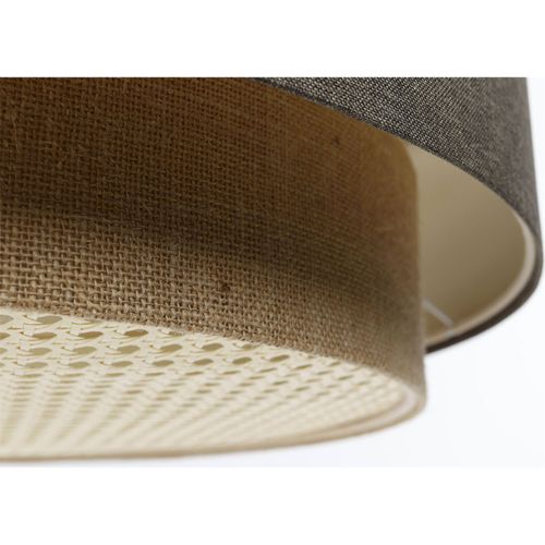 Suspension Boho Élégant En Tissu Et Rotin Ambiance Chaleureuse