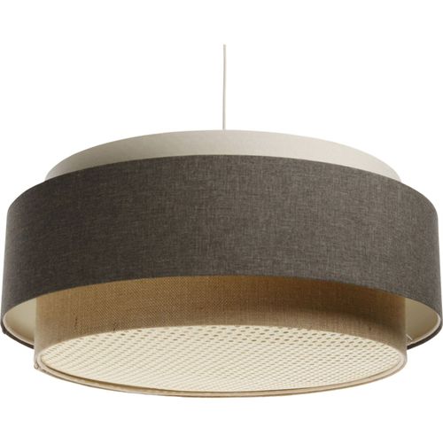 Suspension Boho Élégant En Tissu Et Rotin Ambiance Chaleureuse