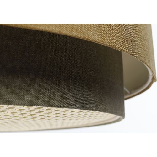 Suspension Bohème Élégante En Tissu Et Rotin Ambiance Chaleureuse