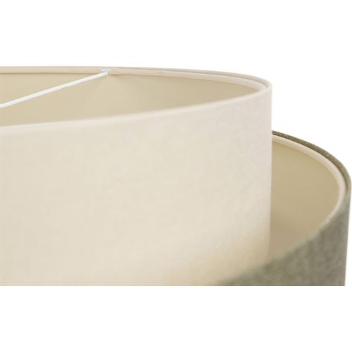 Suspension Boho Élégant Tissu Structuré Et Diffuseur Rotin