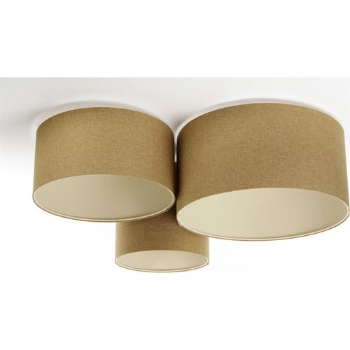 Plafonnier Boho Élégant Tissu Crème Lumière Douce Ajustable