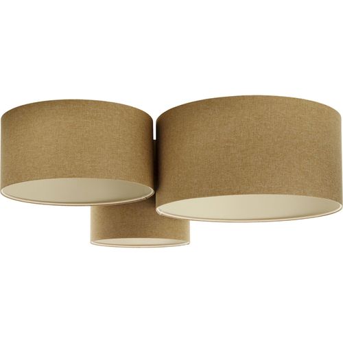 Plafonnier Boho Élégant Tissu Crème Lumière Douce Ajustable