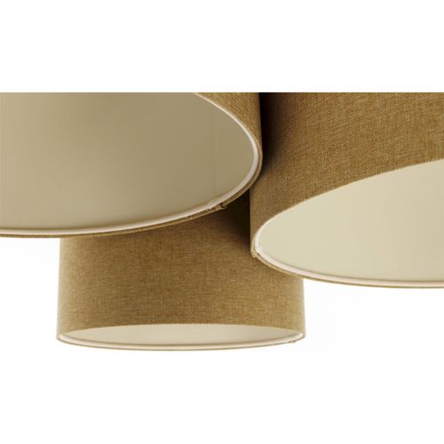 Plafonnier Boho Élégant Tissu Crème Lumière Douce Ajustable