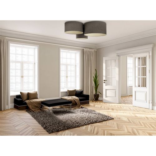 Plafonnier Boho Élégant Tissu Crème Lumière Douce Ajustable