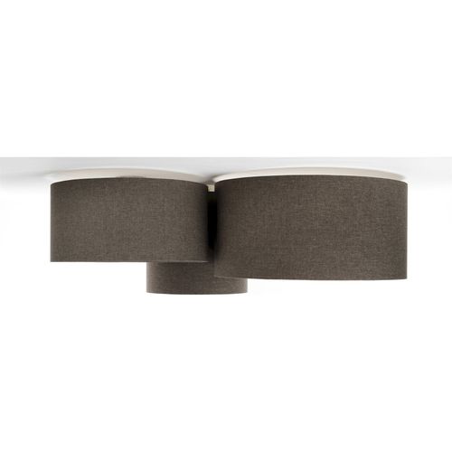 Plafonnier Boho Élégant Tissu Crème Lumière Douce Ajustable