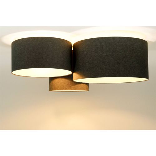 Plafonnier Boho Élégant Tissu Crème Lumière Douce Ajustable