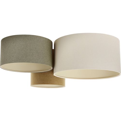 Plafonnier Boho Élégant Tissu Beige Lumière Douce Réglable