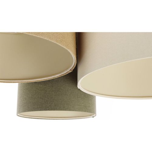 Plafonnier Boho Élégant Tissu Crème Réglable Pour Salon Moderne