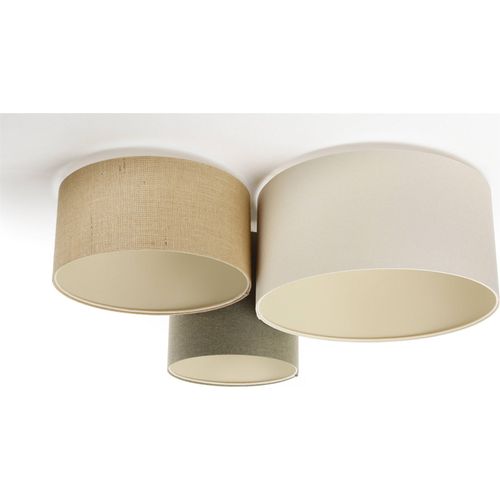 Plafonnier Boho Élégant Tissu Crème Réglable Pour Salon Moderne