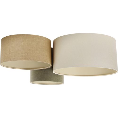 Plafonnier Boho Élégant Tissu Crème Réglable Pour Salon Moderne