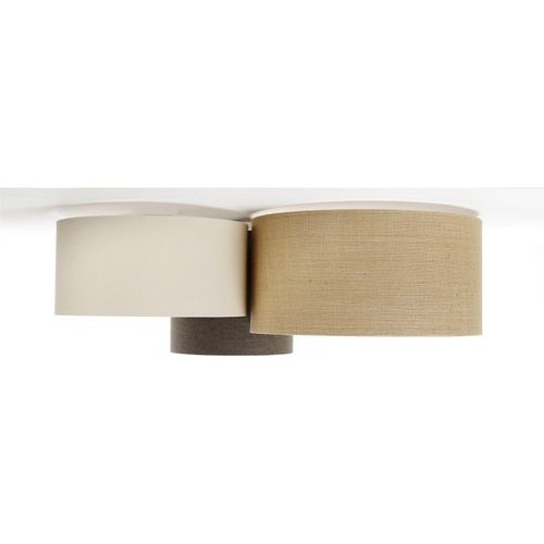 Plafonnier Boho Élégant Tissu Crème Ambiance Chaleureuse Salon