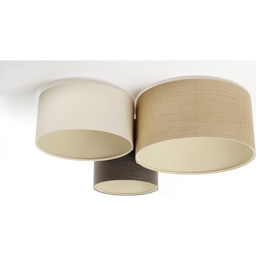 Plafonnier Boho Élégant Tissu Crème Ambiance Chaleureuse Salon