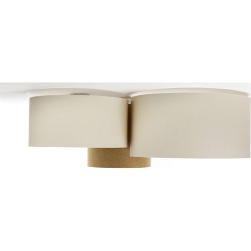 Plafonnier Boho Élégant Tissu Crème Réglable Compatible LED