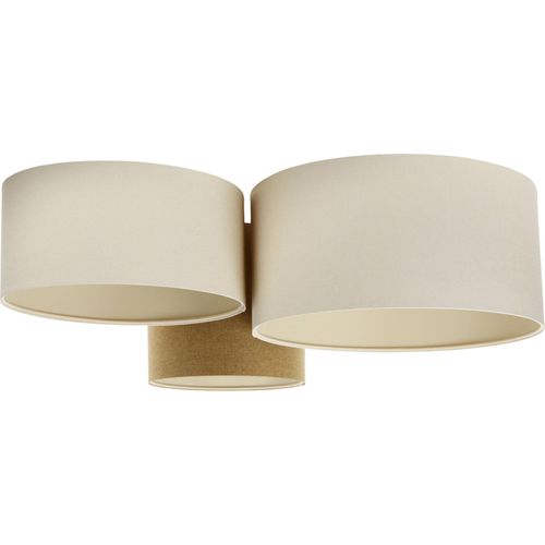 Plafonnier Boho Élégant Tissu Crème Réglable Compatible LED