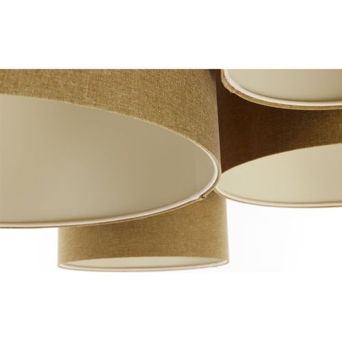 Plafonnier Boho Élégant Tissu Crème Ajustable Ambiance Chaleureuse