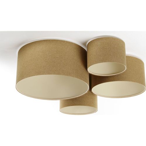 Plafonnier Boho Élégant Tissu Crème Ajustable Ambiance Chaleureuse