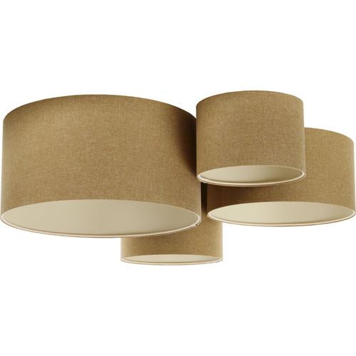 Plafonnier Boho Élégant Tissu Crème Ajustable Ambiance Chaleureuse