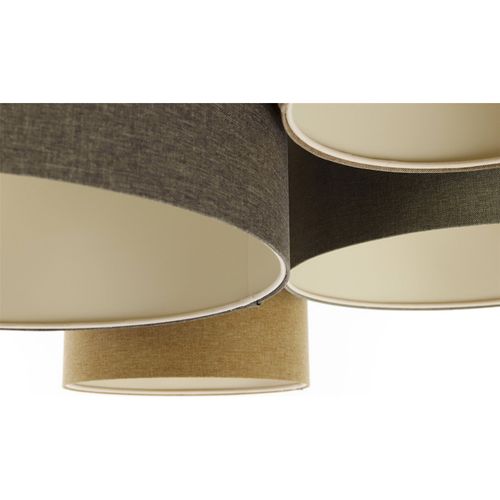 Plafonnier Boho Élégant Tissu Crème Pour Salon Ou Chambre