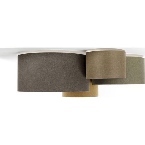 Plafonnier Boho Élégant Tissu Crème Pour Salon Ou Chambre