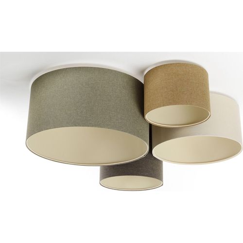 Plafonnier Boho Élégant Tissu Crème Ajustable Ambiance Chaleureuse