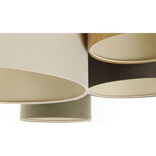 Plafonnier Boho Élégant Tissu Crème Ambiance Chaleureuse