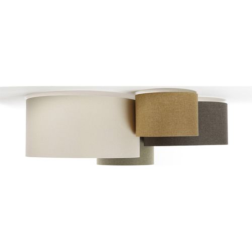 Plafonnier Boho Élégant Tissu Crème Ambiance Chaleureuse